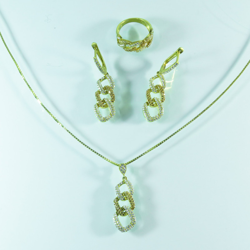 نیم ست نقره زنانه کد AV044-1