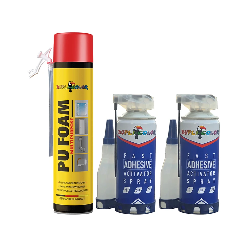اسپری پرکننده پلی اورتان و چسب 123 دوپلی کالر مدل Easy Reach حجم 750 میلی لیتر مجموعه 3 عددی