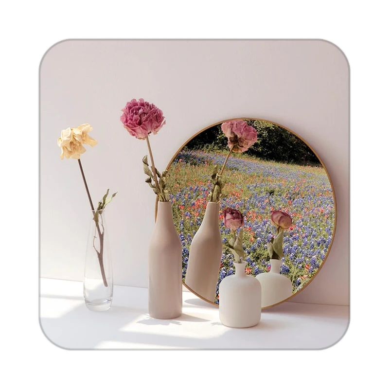 زیر لیوانی کاکتی طرح گل مدل mp17196