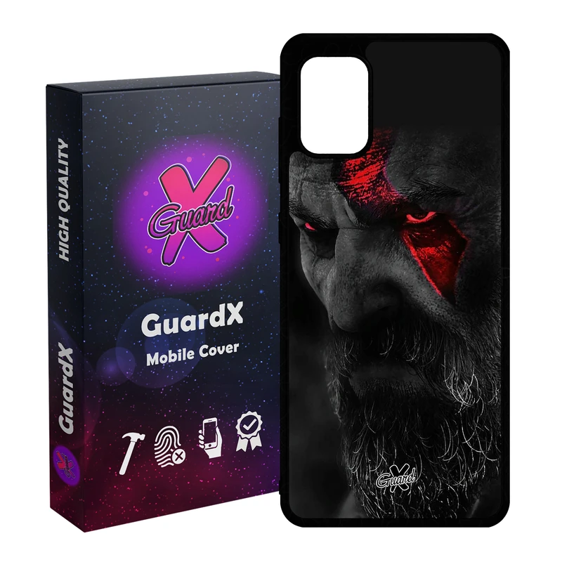 کاور گارد ایکس طرح God of War مدل Glass10349 مناسب برای گوشی موبایل سامسونگ Galaxy A51