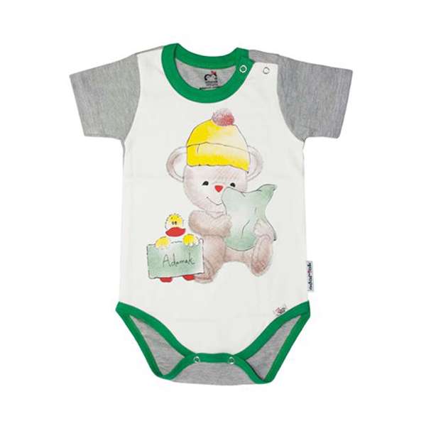 بادی آستین کوتاه بچگانه آدمک طرح اردک کد 02