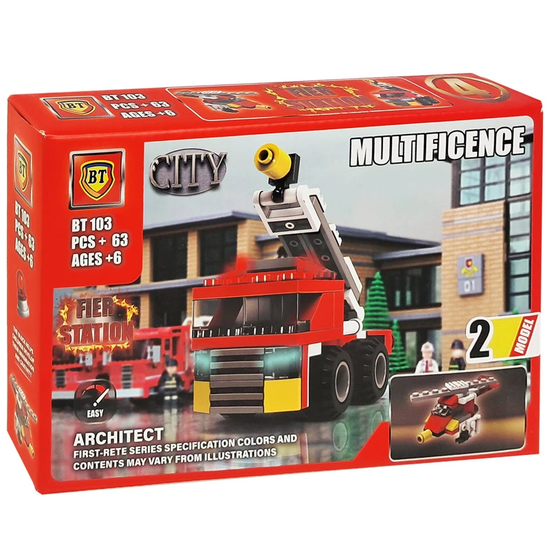 ساختنی مدل ماشین آتش نشانی و هلیکوپتر امداد کد BT103