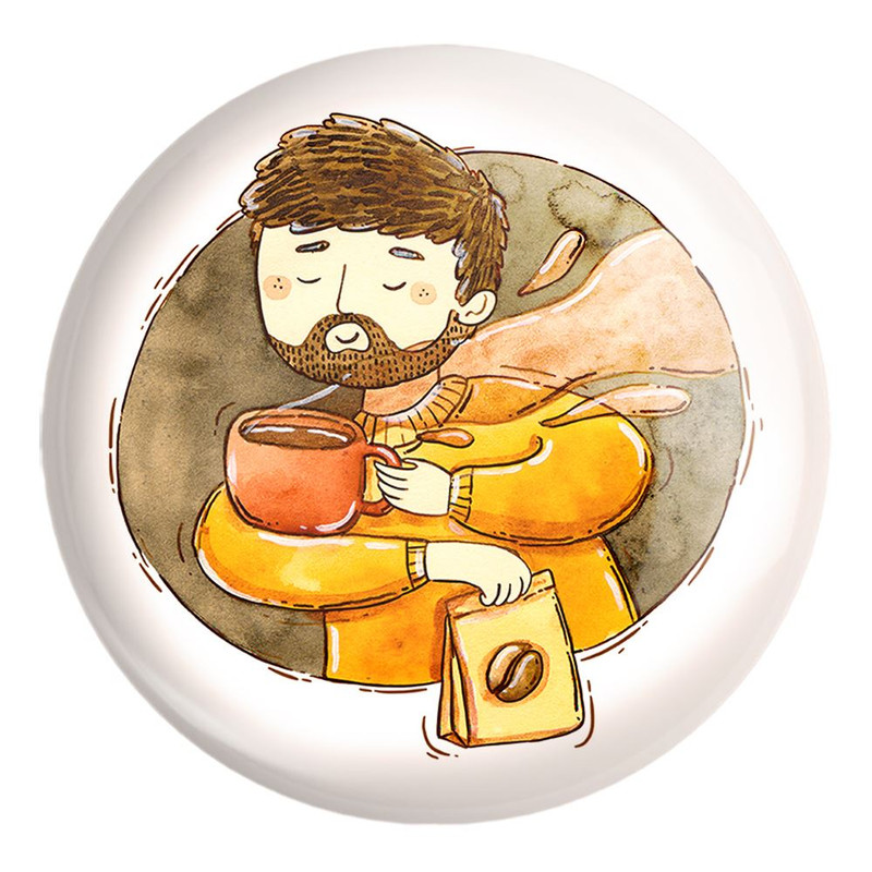 پیکسل خندالو طرح قهوه Coffee کد 5404 مدل بزرگ