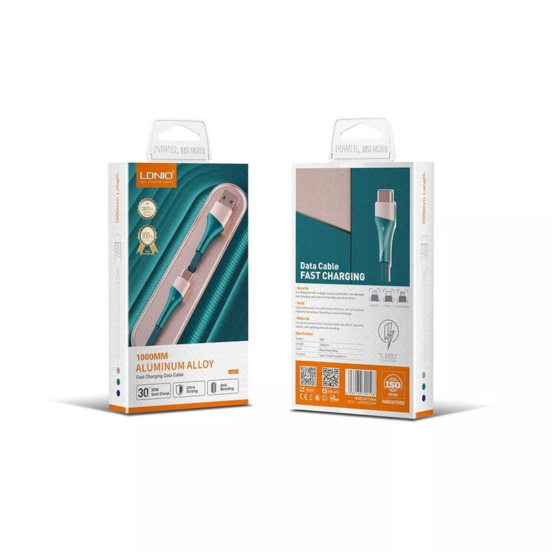 کابل USB به microUSB الدینیو مدل LS631 طول 1 متر
