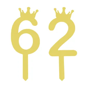 تاپر کیک هانستو مدل عدد 62 کد TPN62 مجموعه 2 عددی