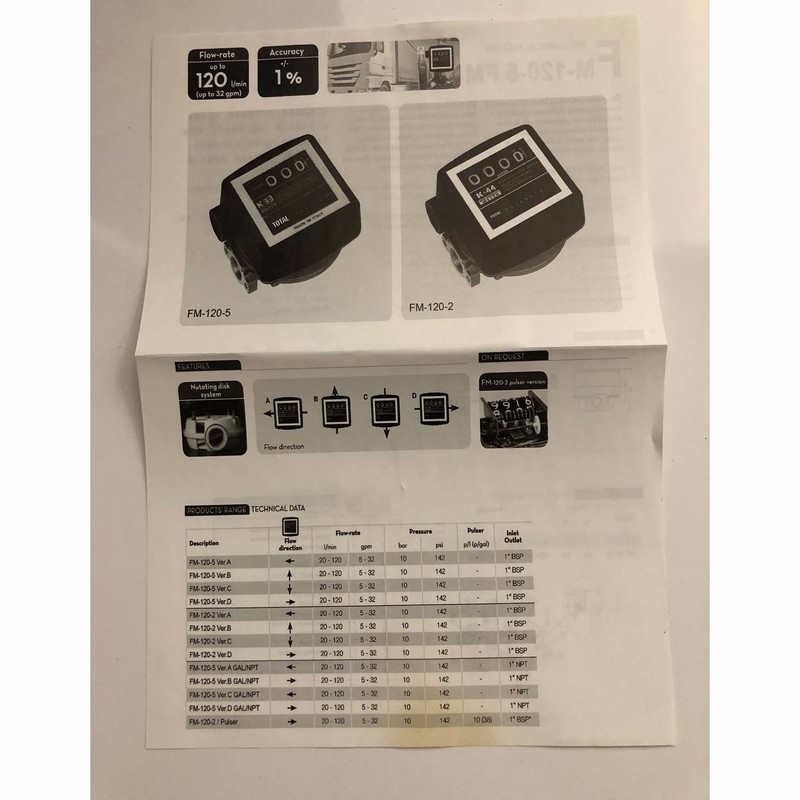 لیتر شمار ورما مدل FM-120-2