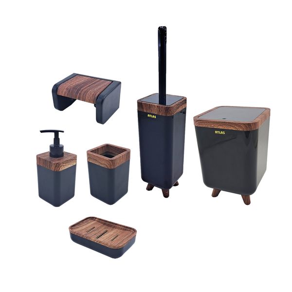 ست سرویس بهداشتی 6 تکه اطلس مدل ژیوار