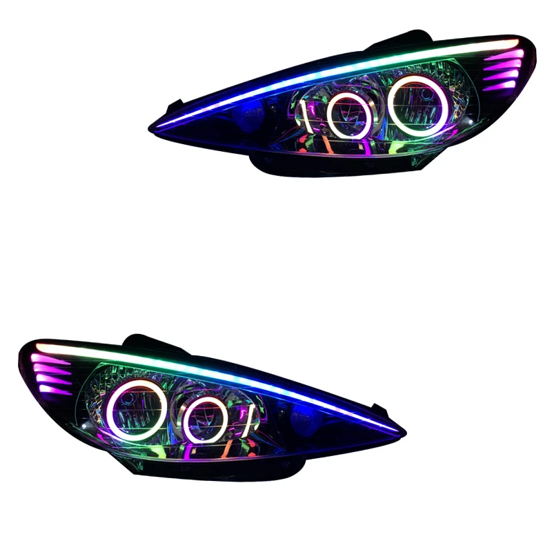 چراغ جلو خودرو گروه پژوهش صنعت مدرن مدل باکستر فولکالر مناسب برای پژو 206 بسته دو عددی