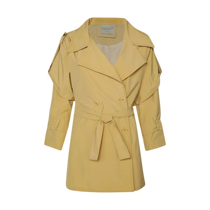 بارانی زنانه آلفونسی مدل W2114020RC-MUSTARD