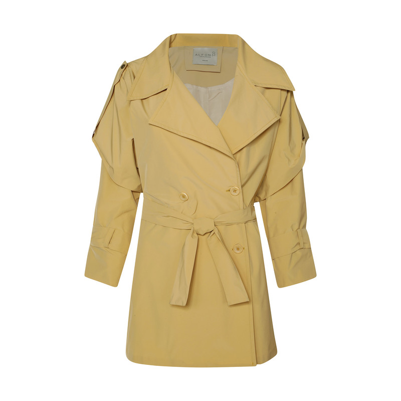 بارانی زنانه آلفونسی مدل W2114020RC-MUSTARD