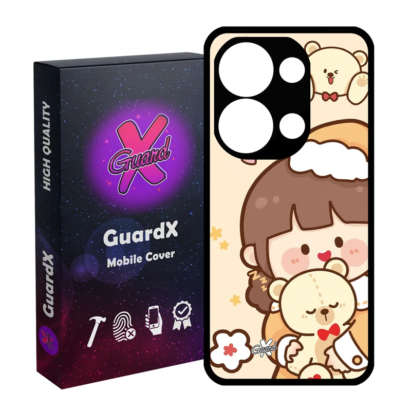 کاور گارد ایکس طرح Girl مدل Glass10524 مناسب برای گوشی موبایل شیائومی Redmi Note 13 Pro 4G / Poco M6 Pro 4G