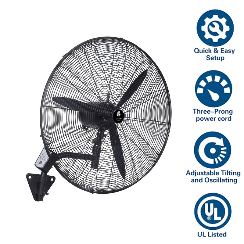 پنکه صنعتی دیواری هانا مدل 26HP01