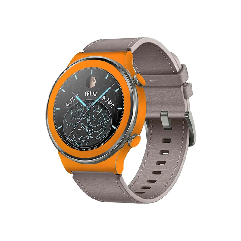  برچسب ماهوت طرح Matte-Orange مناسب برای ساعت هوشمند هوآوی Watch GT 2 Pro