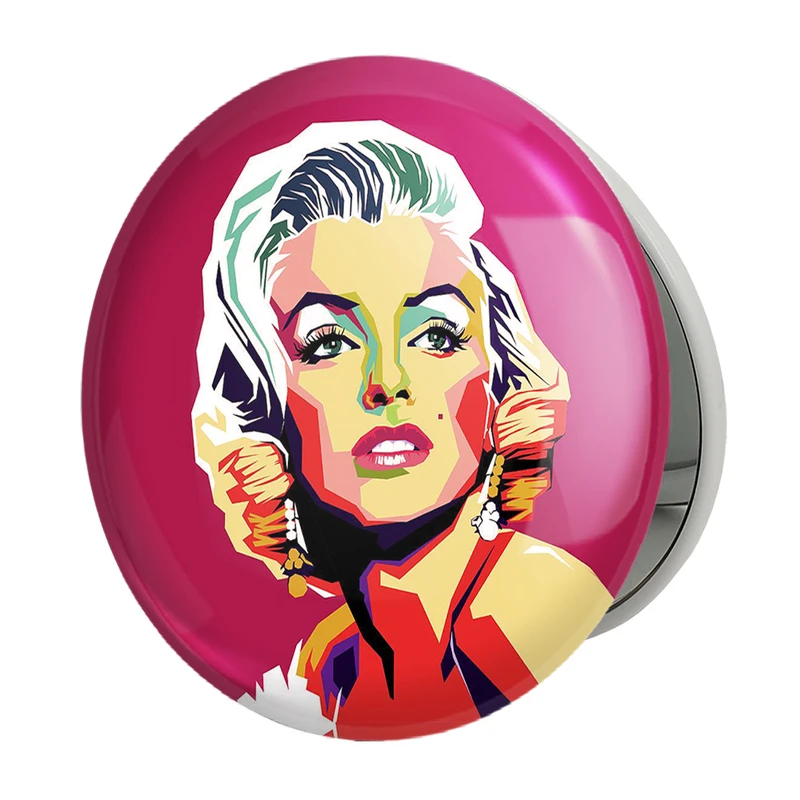 آینه جیبی خندالو طرح مرلین مونرو Marilyn Monroe مدل تاشو کد 3983 