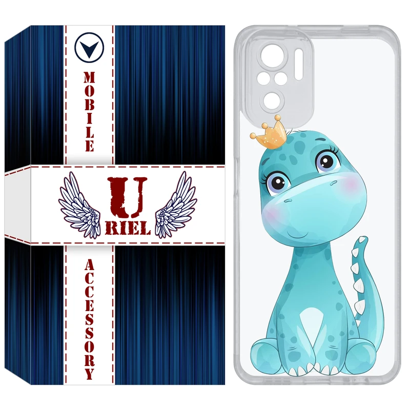 کاور یوریل مدل Clear کد 60 طرح دایناسور مناسب برای گوشی موبایل شیائومی Redmi Note 10 4G / Note 10S / Poco M5s