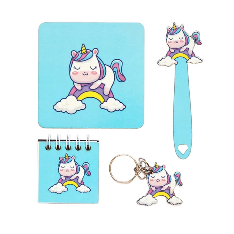 بسته لوازم تحریر مدل یونیکورن کد 01 مجموعه 4 عددی