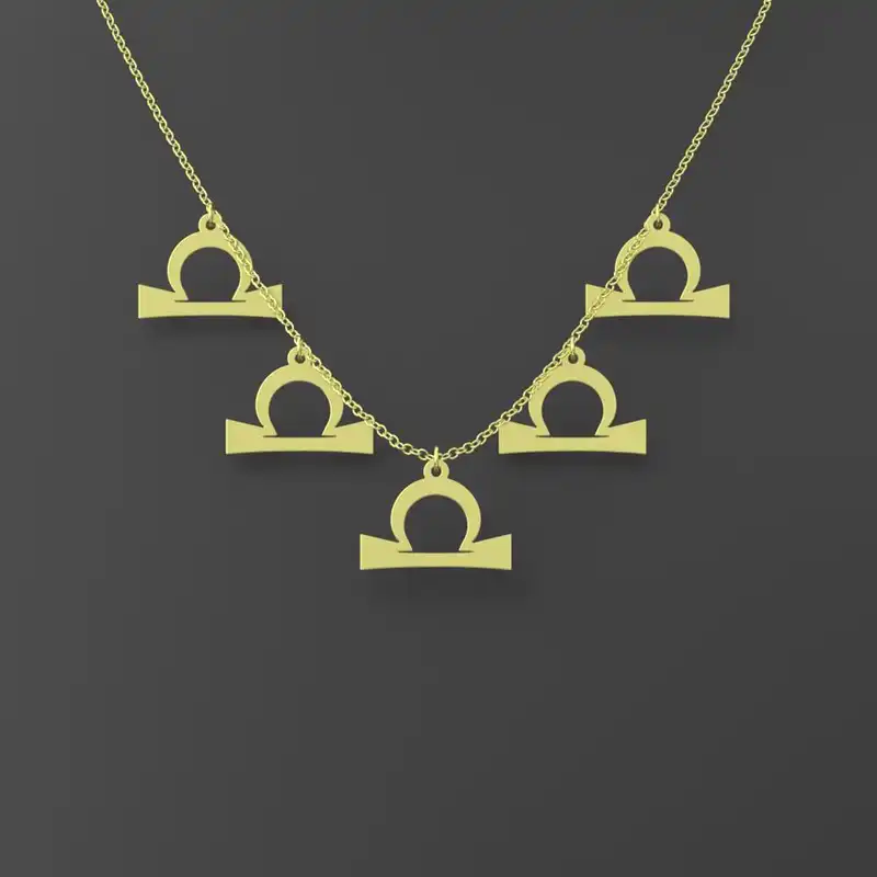 گردنبند طلا 18 عیار زنانه مدوپد مدل هندسی کد RNA16247