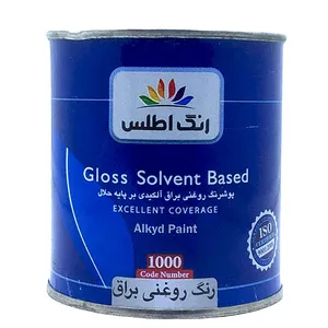 رنگ روغنی براق سفید رنگ اطلس کد 1000 وزن 1کیلو گرم