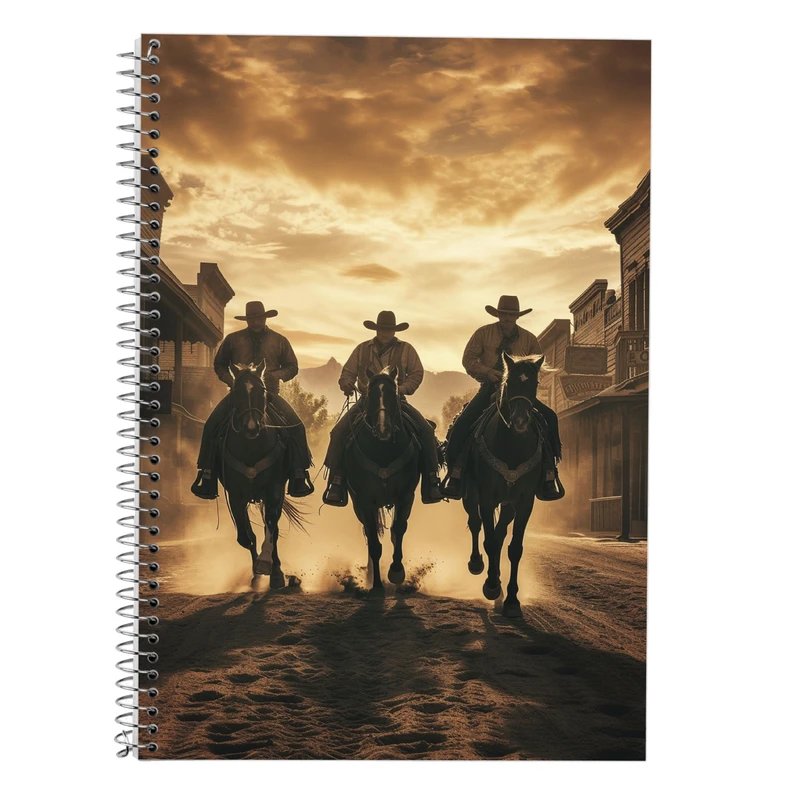 دفتر زبان 50 برگ مدوپد مدل دو خط طرح رد دد red dead کد DF13532