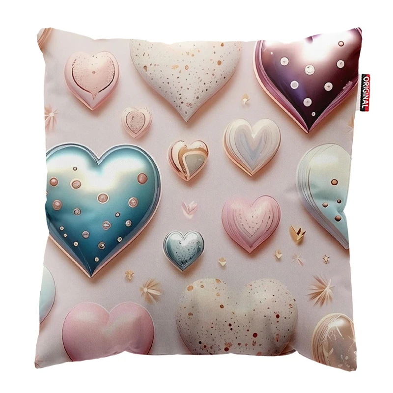 کوسن پاد آفرین طرح قلب کد 3429 سایز 40*40 سانتی متر