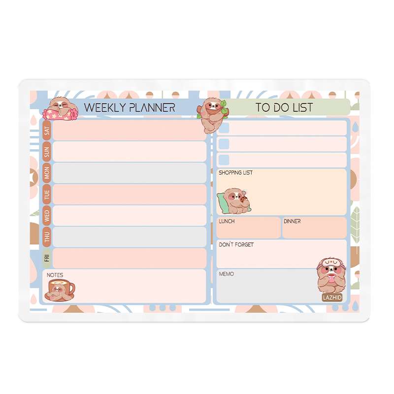 تخته وایت برد لاژید مدل پلنر برنامه ریزی کد PL046 سایز 20*30 سانتی متر