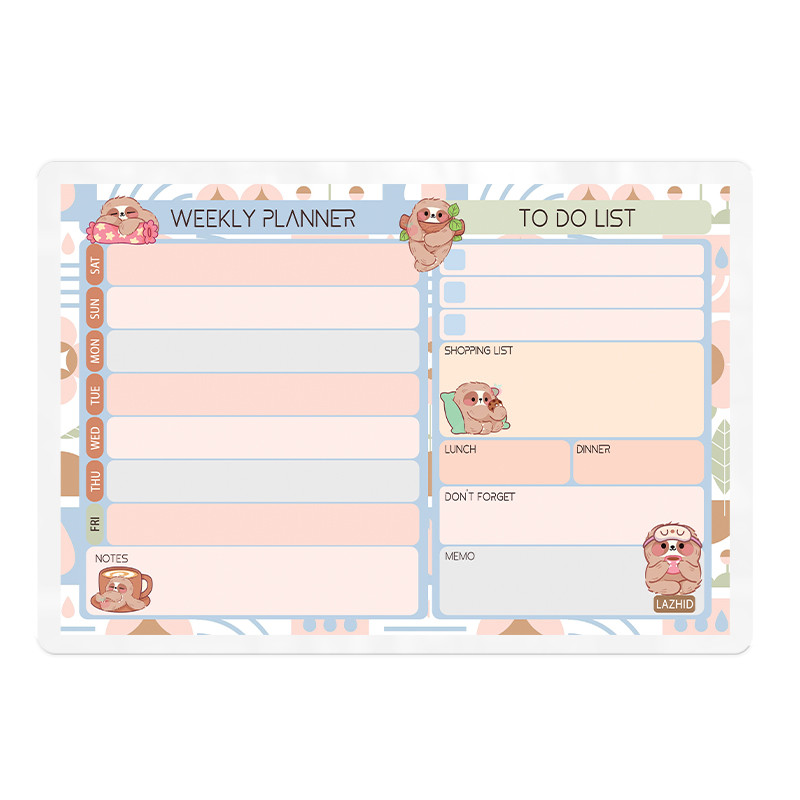 تخته وایت برد لاژید مدل پلنر برنامه ریزی کد PL046 سایز 20*30 سانتی متر