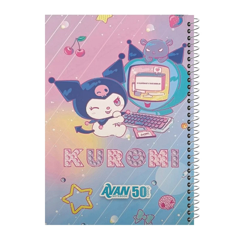 دفتر مشق 50 برگ آوان مدل کرومی کامپیوتر کد MGH