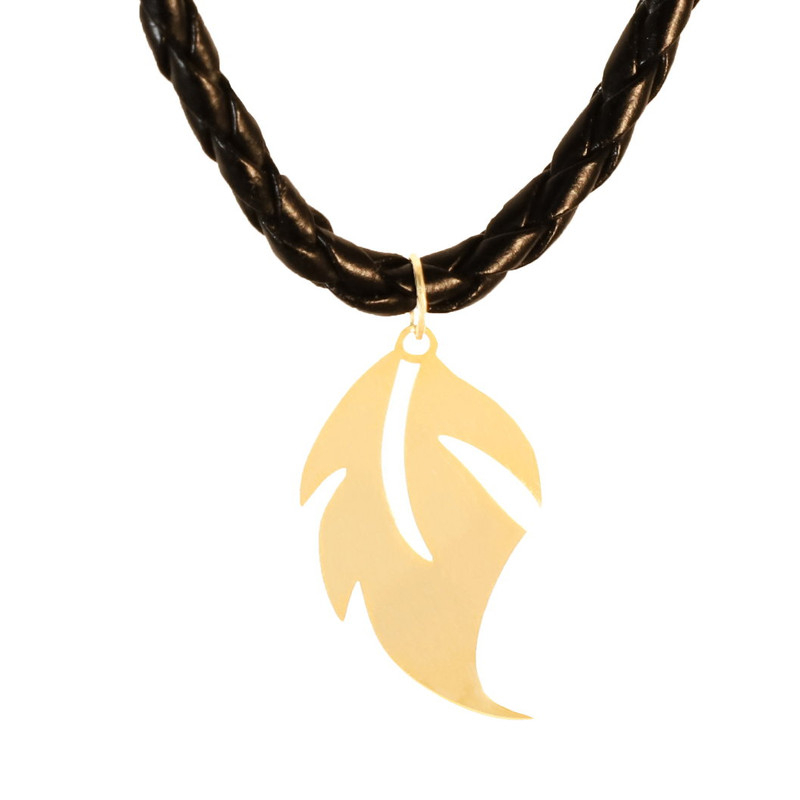 گردنبند طلا 18 عیار زنانه الن نار مدل برگ 10200