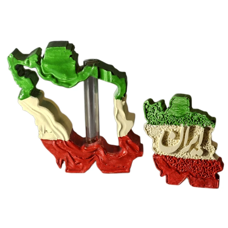گلدان سنگی مدل نقشه ایران  کد 01 مجموعه 2 عددی