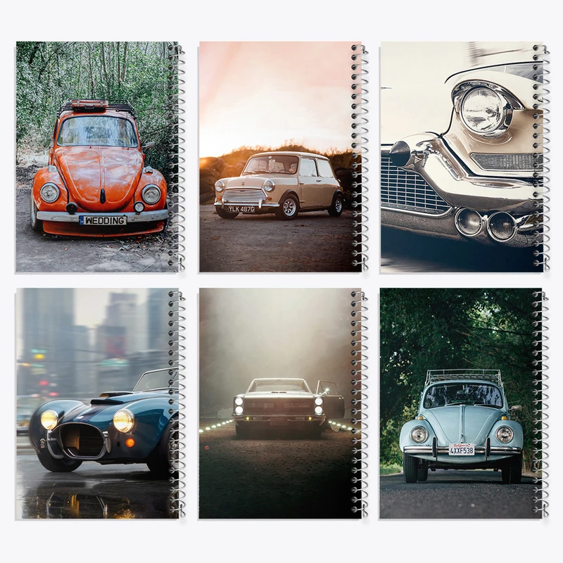 دفتر نقاشی 50 برگ خندالو طرح ماشین کلاسیک کد 593 مجموعه 6 عددی