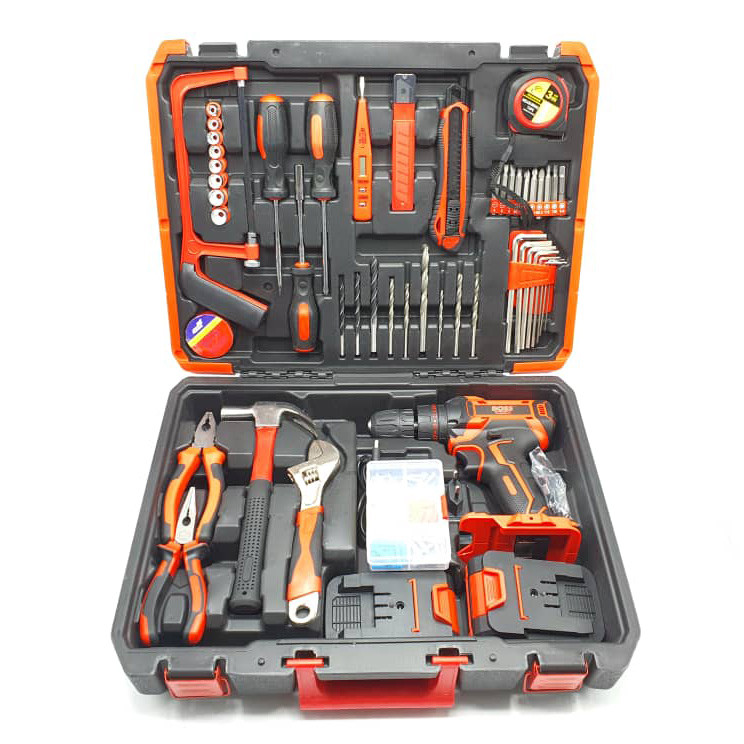 مجموعه 100 عددی دریل پیچ گوشتی شارژی چکشی باس مدل 0025 V مجموعه 100 عددی دریل پیچ گوشتی شارژی چکشی باس مدل 0025 V