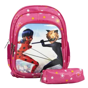 کوله پشتی مدل Ladybug &amp; Cat Noir کد 9-251 به همراه جامدادی