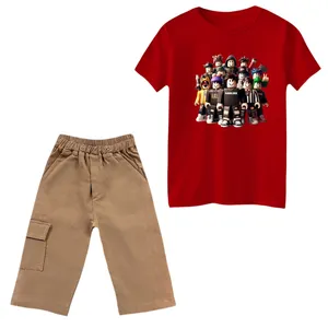 ست تی‌شرت و شلوارک پسرانه مدل روبلاکس کد 4