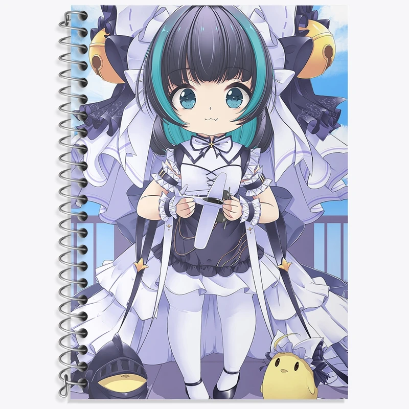 دفتر زبان 50 برگ خندالو مدل دو خط طرح بازی آزور لین (Azur Lane) کد 34280