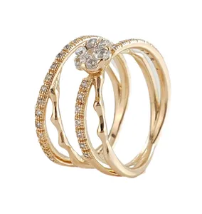 انگشتر زنانه ژوپینگ مدل 052کد E9 مجموعه 2 عددی