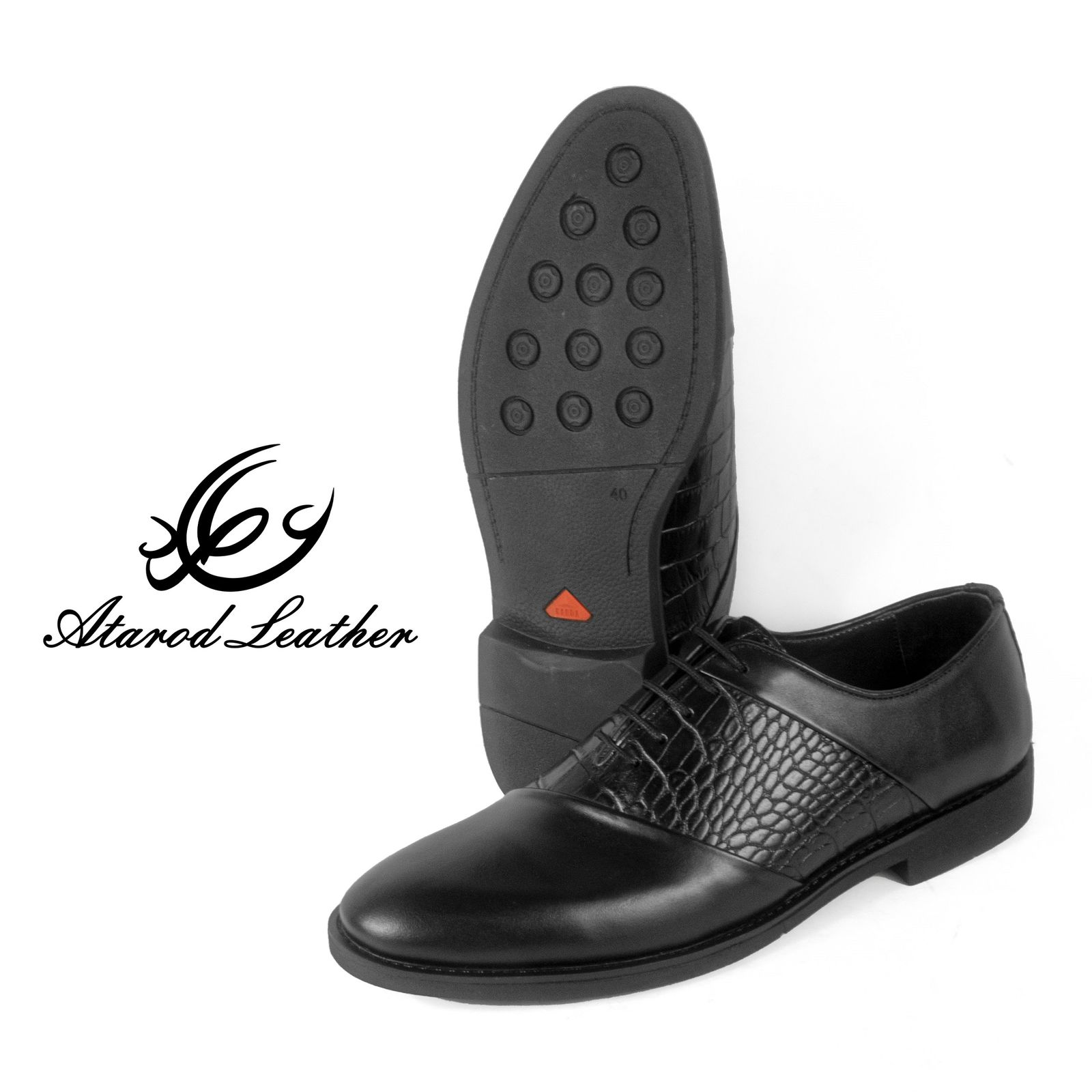 کفش مردانه چرم عطارد مدل چرم طبیعی کد SH205 -  - 4