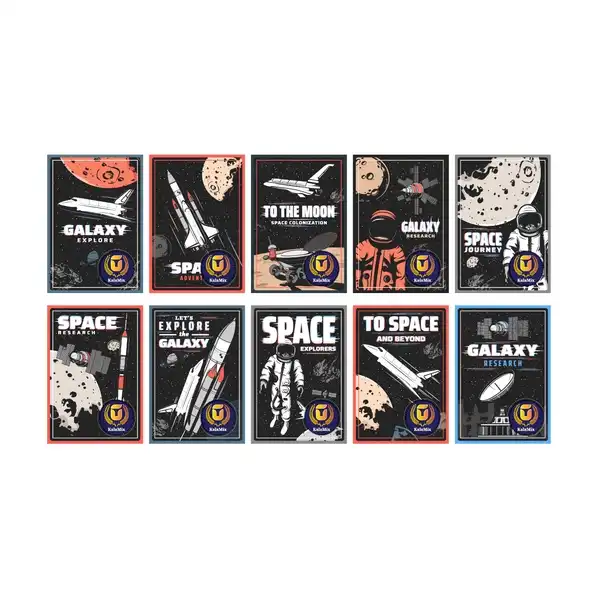 استیکر کالامیکس مدل ناسا و فضا طرح nasa deep in space مجموعه 10 عددی
