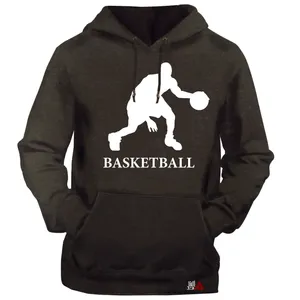 هودی مردانه مدل BASKETBALL کد T31 رنگ نوک مدادی