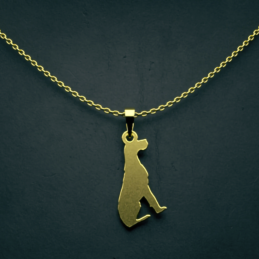 گردنبند طلا 18 عیار زنانه مدوپد مدل سگ کد J3-1-1098