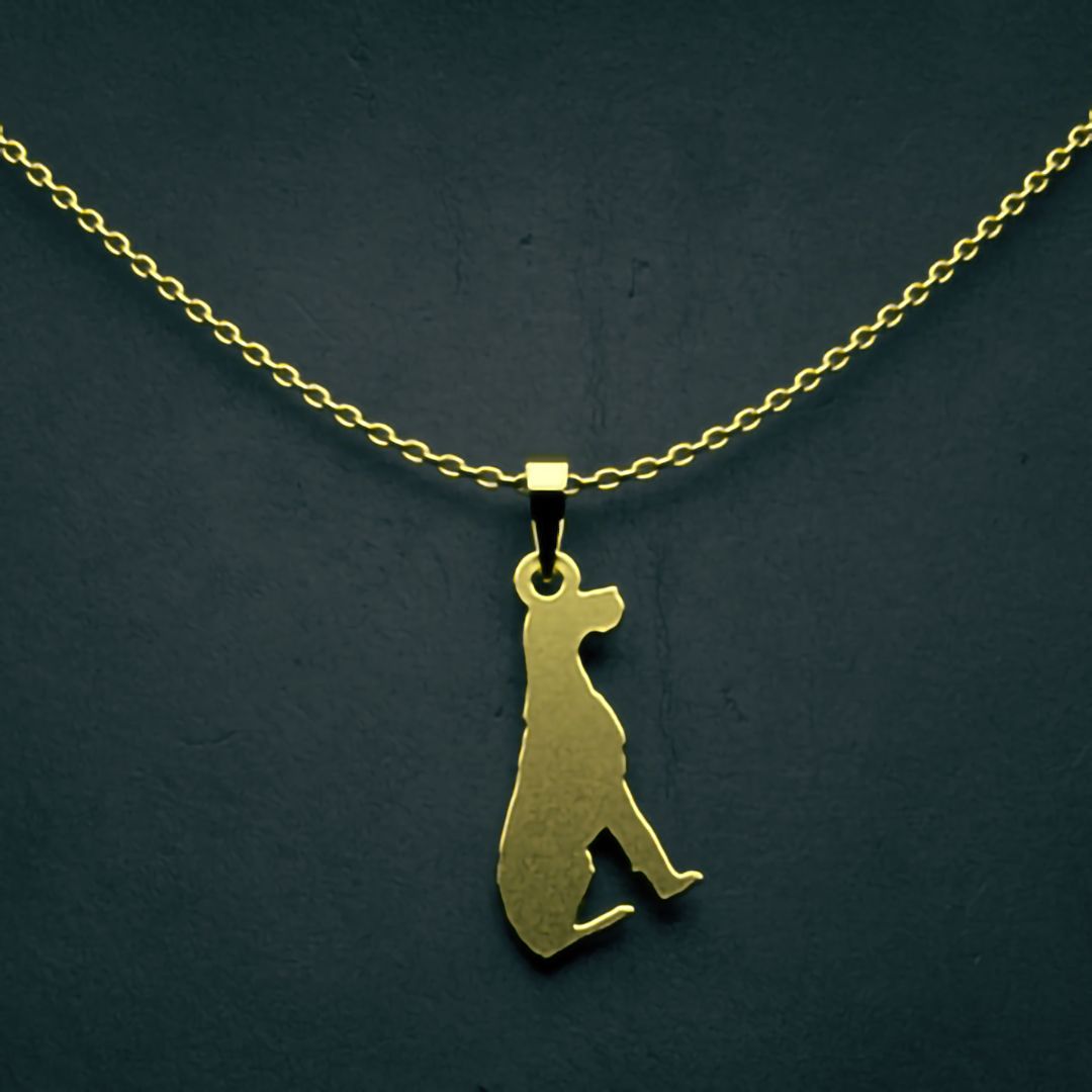 گردنبند طلا 18 عیار زنانه مدوپد مدل سگ کد J3-1-1098 -  - 2