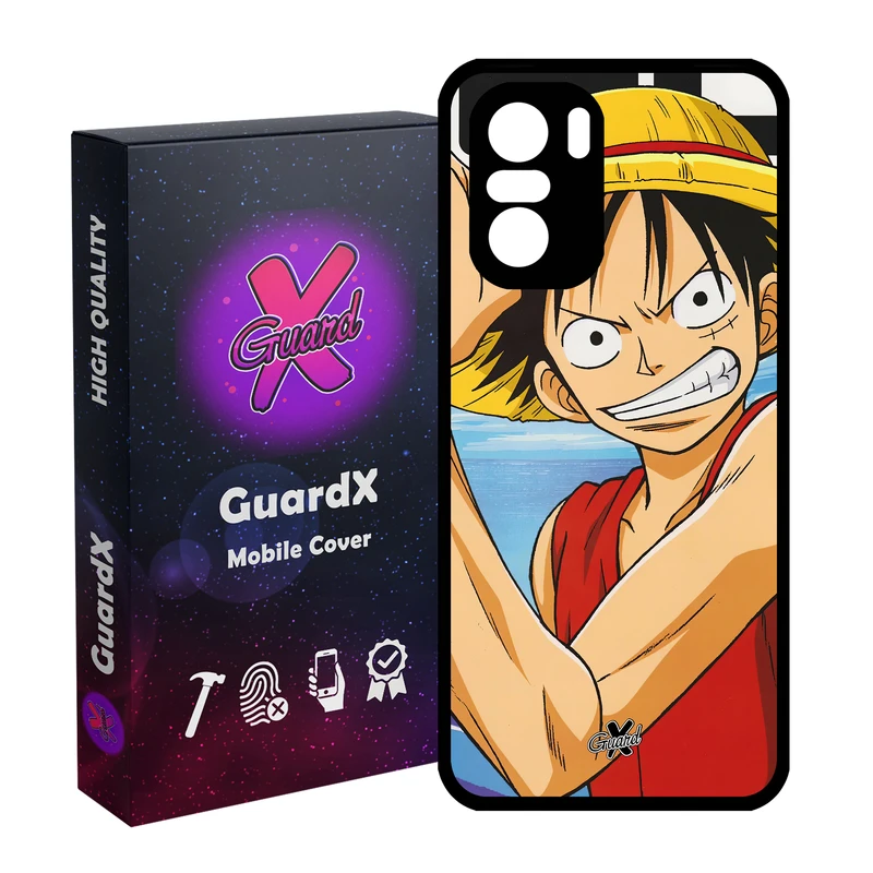 کاور گارد ایکس طرح Luffy Anime مدل Glass10593 مناسب برای گوشی موبایل شیائومی Poco F3/MI 11X/MI 11X Pro/Redmi K40/K40 Pro