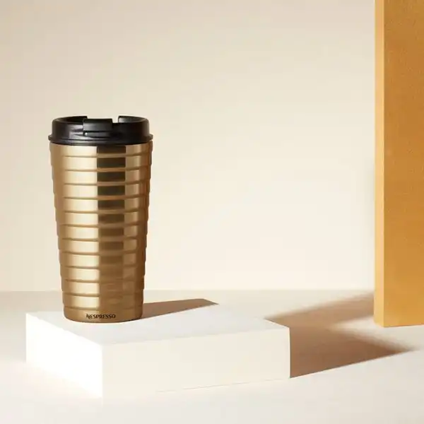 ماگ سفری نسپرسو مدل Touch Golden گنجایش لیتر 0.375