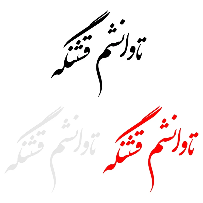 برچسب بدنه خودرو طرح تاوانشم قشنگه کد MT-422 مجموعه 3 عددی