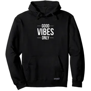 هودی مردانه 27 مدل  GOOD VIBES ONLY کد WN1138 رنگ مشکی