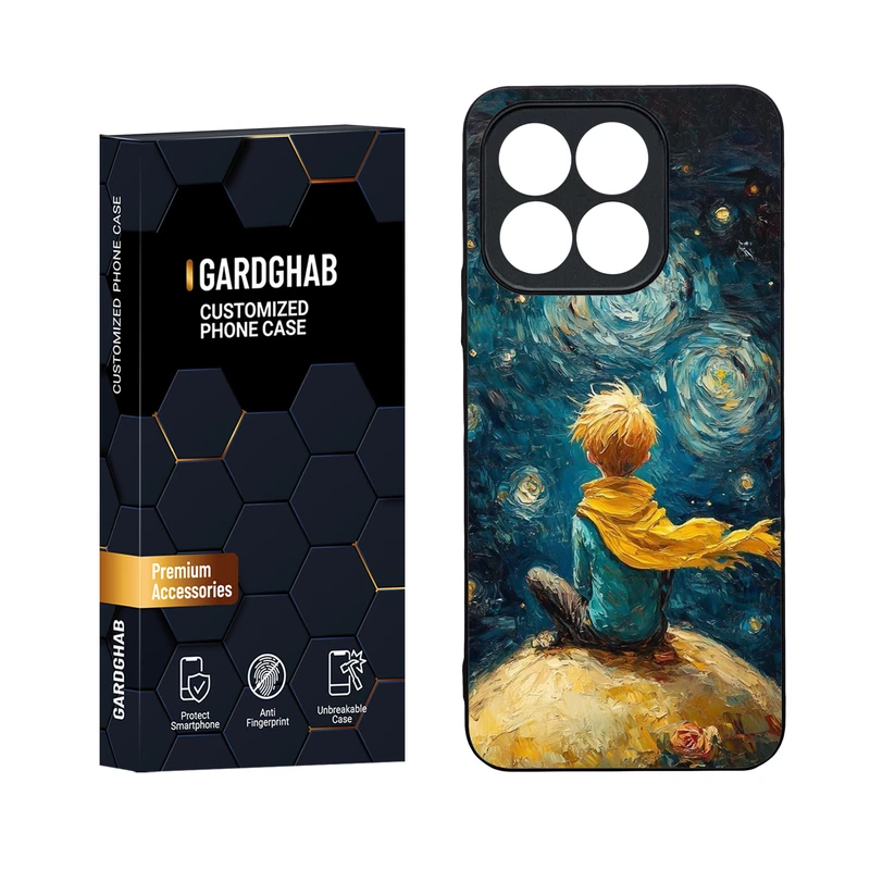 کاور گارد قاب مدل دورژله ای پشت گلس هنری مناسب برای گوشی موبایل  آنر X8b 4G