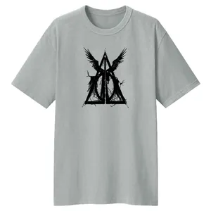 تی شرت لانگ آستین کوتاه زنانه مدل هری پاتر  کد LL123 رنگ طوسی