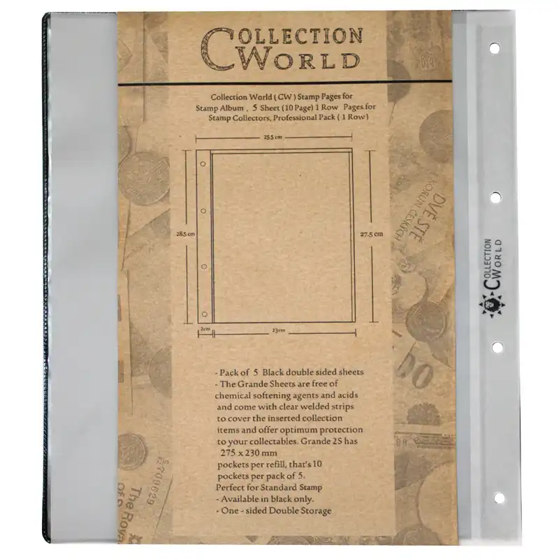 برگ آلبوم تمبر دنیای کلکسیون مدل 1Entire بسته 5 عددی