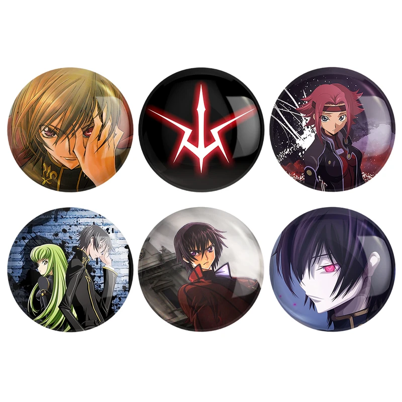 مگنت خندالو طرح انیمه کد Geass کد 589A مجموعه 6 عددی