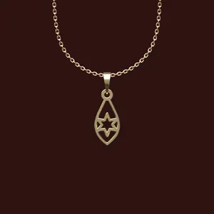 گردنبند طلا 18 عیار زنانه مدوپد مدل ستاره کد X2-1-1022