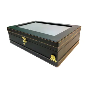  جعبه پذیرایی صدراباکس مدل چرمی شیشه ای کد SB127bs